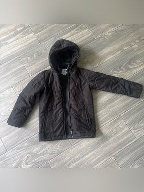 Class Club Black Hooded Quilted Puffer Jacket
